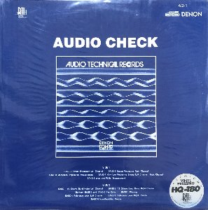 AUDIO CHECK / AUDIO TECHNICAL RECORD (PREMIUM VINYL PRESSING/미개봉) 오디오체크 레코드