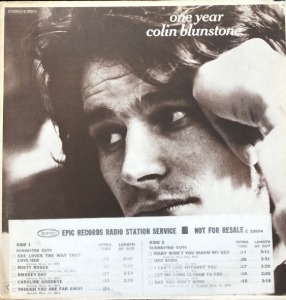 COLIN BLUNSTONE - One Year Colin Blunstne (PROMO/NOT FOR RESALE) THE ZOMBIES