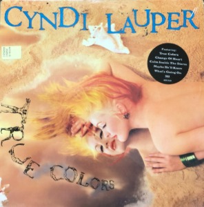 CYNDI LAUPER - TRUE COLORS (&quot;1986 US 1st Press Hype Sticker&quot;)