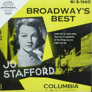 JO STAFFORD - BROADWAY&#039;S BEST &quot;RARE! (7인지/45RPM EP)