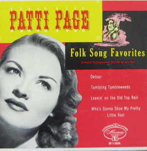 PATTI PAGE - FOLK SONG FAVORITES &quot;RARE! (7인지/45RPM EP)