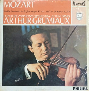 아르투르 그뤼미오 (Arthur Grumiaux) - 모짜르트 바이올린 협주곡 1,4번