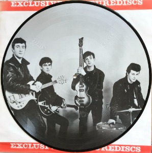 BEATLES - SILVER BEATLES (&quot;RARE 1983 Denmark All Round Trading AR 30003 / Black &amp; White Motif  PICTURE DISC&quot;)
